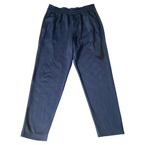 Nike Dri-FIT, Fleece-Lined Sweat Pants w/ Front & Back Pocket, Swoosh, Navy Sz L